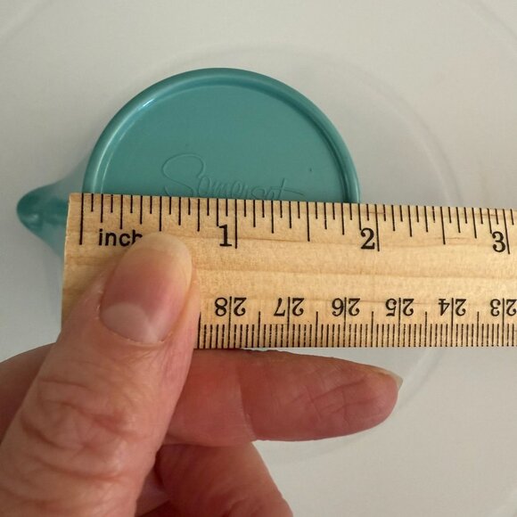 Vintage Mid Century Somerset Aqua Creamer Pitcher Boonton NJ USA 1950s 5 In Tall - Picture 6 of 11